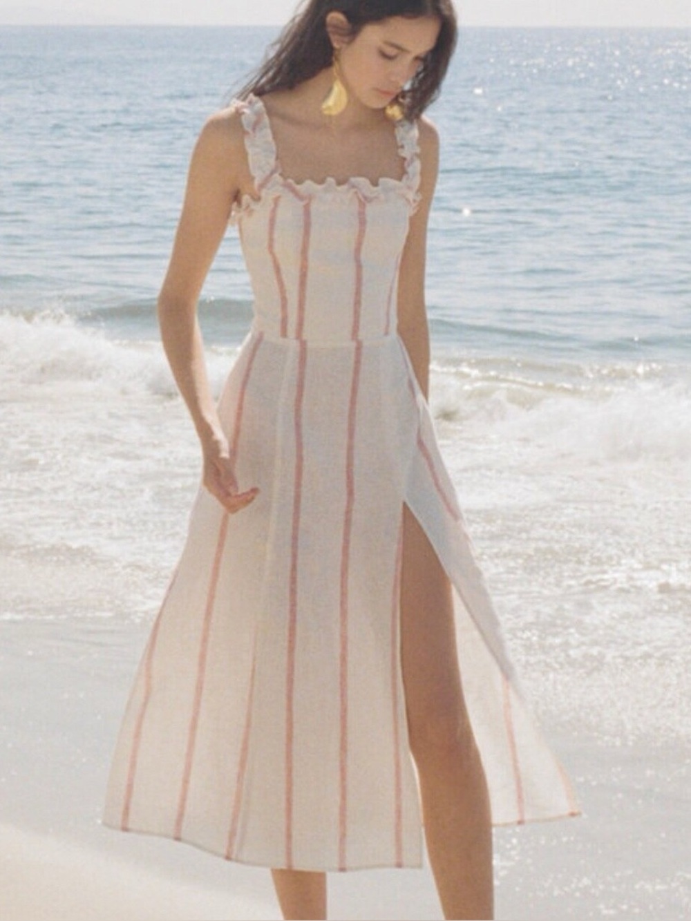 Reformation Lavender Linen Dress